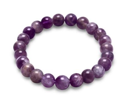 Amethyst Bead Stretch Bracelet