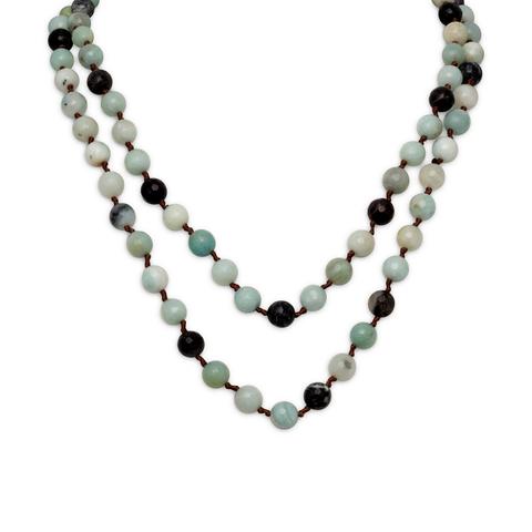 Faceted Amazonite Knotted Necklace