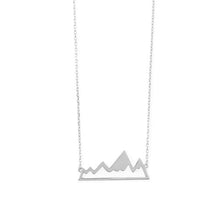 Load image into Gallery viewer, Rhodium Plated Mountain Range Necklace