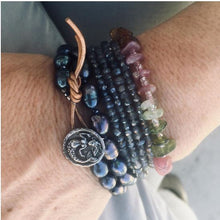 Load image into Gallery viewer, Mermaid Soul - Wrap Bracelet Combo with Labradorite, Pearl and Tourmaline