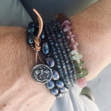 Load image into Gallery viewer, Mermaid Soul - Wrap Bracelet Combo with Labradorite, Pearl and Tourmaline